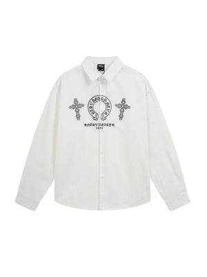 Personality Cross Dark Devanagari Gothic Alphabet Shirts