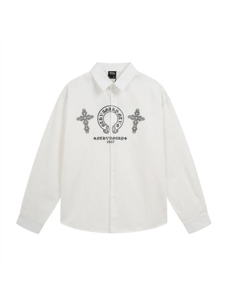 Personality Cross Dark Devanagari Gothic Alphabet Shirts