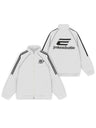 Stand Collar Letter Embroidery Ribbon Contrasting Colors Zipper Jackets