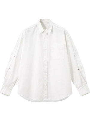 Liber Autumn Neutral wear Pocket decoration Solid Color Shirts