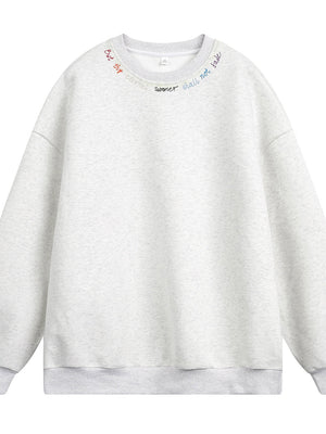 Liber Autumn Men's Embroidered Pattern Letter Sweatshirts