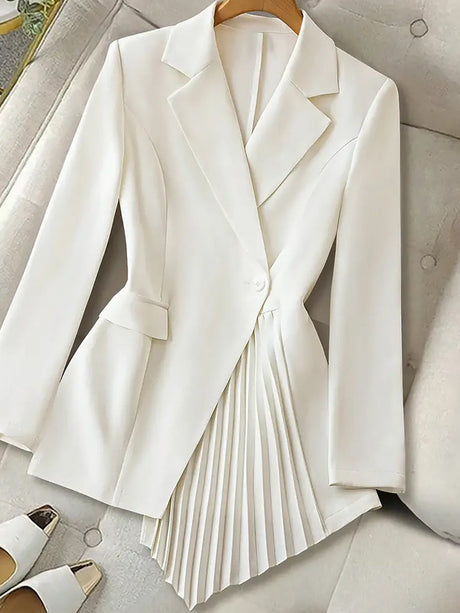 Slim Fit And Refined Tailoring Irregular Designer Blazer