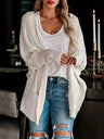 Solid Color Pocket Mid-length Cardigans