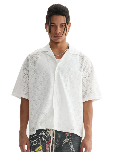 Liber Summer Men's Button placket Solid Color Shirts
