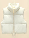 Sleeveless Zipper Stand Collar Vest Jacket Down Vest