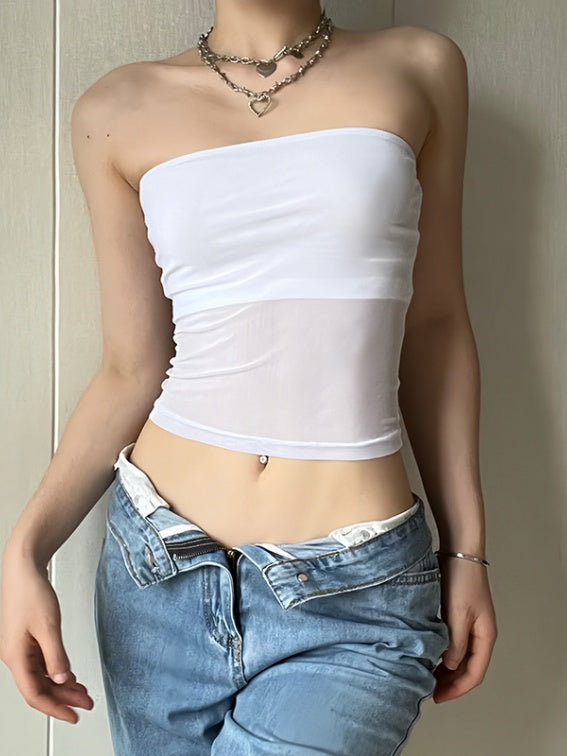 Liber Summer Women's Gauze Solid Color Tank tops&Camis