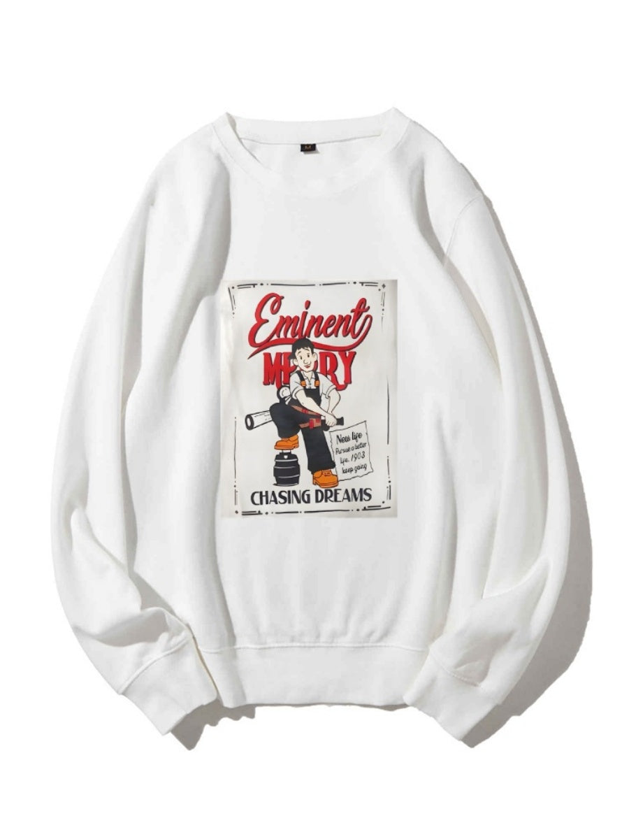 Pullover Pattern Printed Sweatshirt