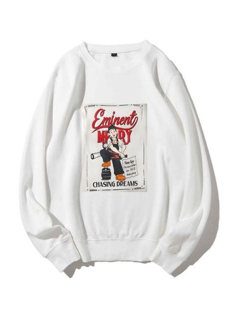 Pullover Pattern Printed Sweatshirt