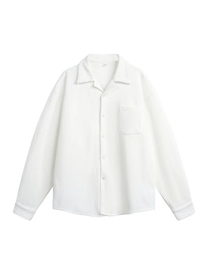 Liber Autumn Men's Pocket decoration Solid Color Shirts