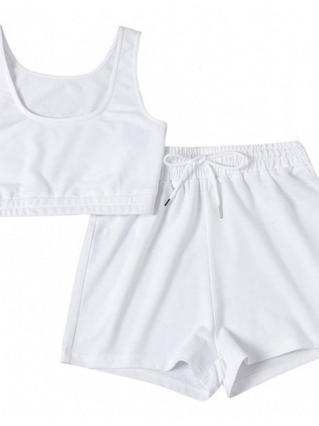 Liber Summer Women's Splicing Solid Color 2-piece Sets