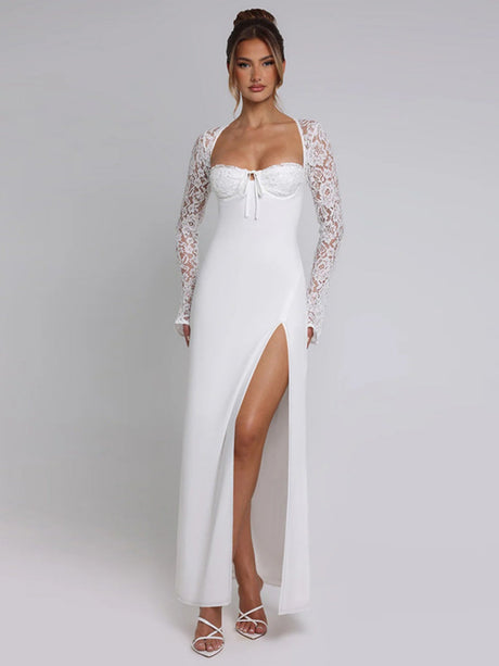 Liber Autumn Women's Slit Maxi Dresses