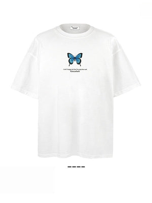 Liber Summer Neutral Printed Butterfly T-shirts