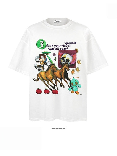 Liber Summer Neutral Printed Cartoon T-shirts