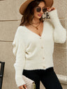 Liber Women's outerwear knitted cardigan splicing button autumn cardigan