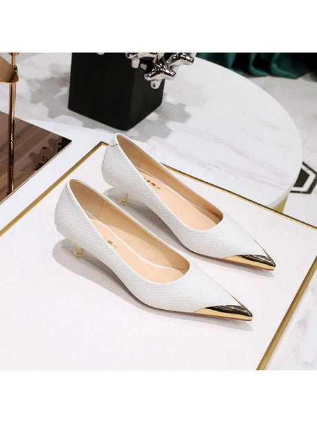 Liber Spring and Autumn Metal Women's High Heels
