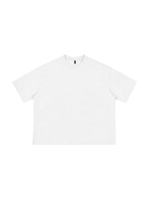 Liber Summer Men's Slightly short hem Solid Color T-shirts