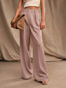 Pleated Wide-leg Pants High Waist Loose Straight Slim Suit Trousers