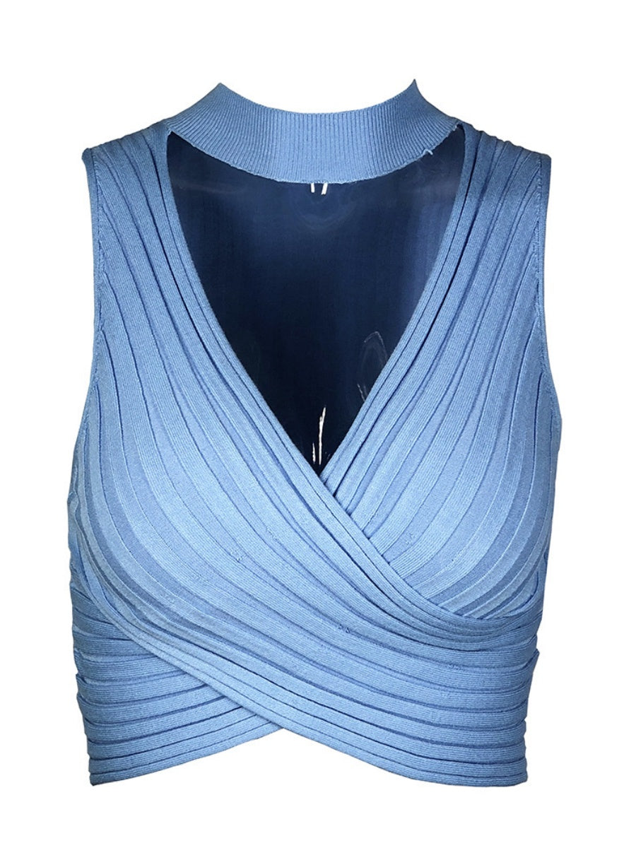 Liber Summer Women's Backless Harlter Top