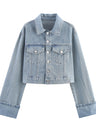 Regular Pocket Decoration Denim Jacket