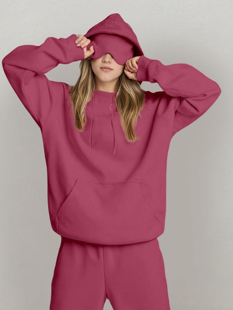 Liber Summer Women's Pocket Solid Color Sweatshirts&Hoodies