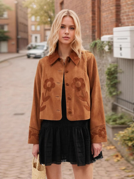 Liber Autumn Women's Floral Button Jacket