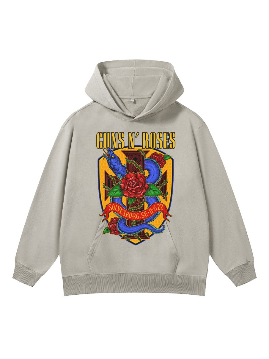 Retro Fried Snowflakes Printed Hoodies