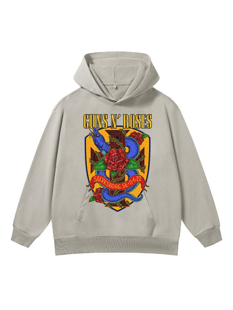Retro Fried Snowflakes Printed Hoodies
