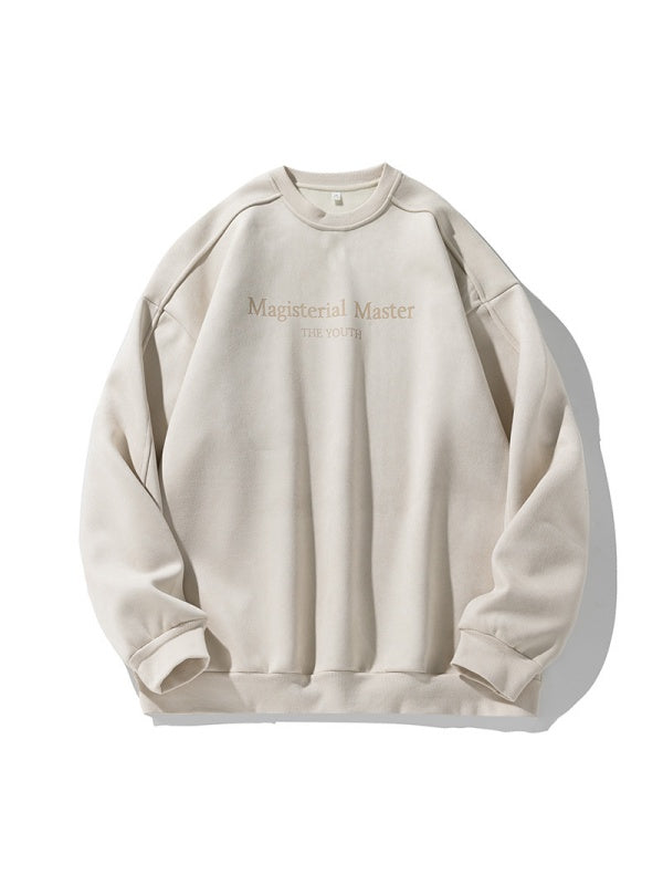 Liber Autumn Men's Embroidered Pattern Letter Sweatshirts&Hoodies