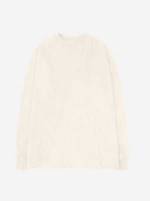 Crew Neck Inner Wear Loose Solid Color Long-sleeved T-shirt