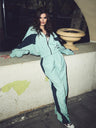 Liber Autumn women's contrast color jacket long sleeve two piece suit