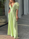 Puff Sleeve Maxi Dresses
