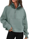 Liber Autumn Women's Pocket Solid Color Sweatshirts&Hoodies