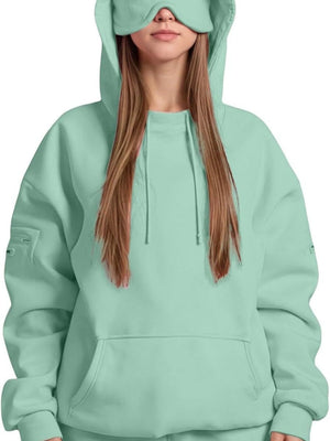 Liber Summer Women's Pocket Solid Color Sweatshirts&Hoodies