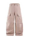 Liber Autumn Neutral wear Multiple pockets Solid Color Cargo Trousers