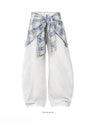Liber Summer Women's Removable butt curtain Jeans