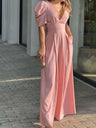 Puff Sleeve Maxi Dresses
