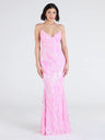 Sequins V-neck Spaghetti Strap Maxi Dress