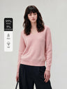 95% Wool & Cashmere Relaxed V-Neck Sweater