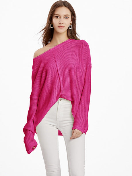 Liber Autumn women's patchwork raglan sleeve knitted pullover mesh see-through top