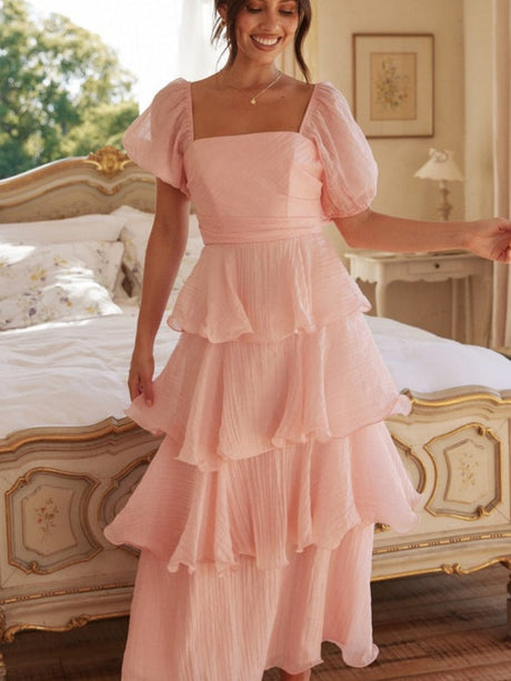 Liber Summer Women's Backless Mesh Maxi Dresses