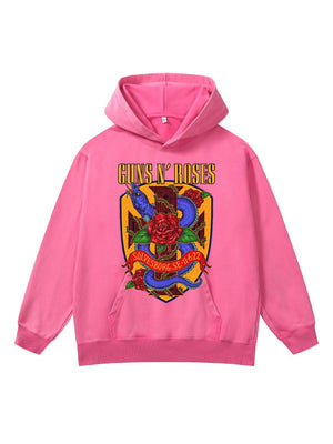 Retro Fried Snowflakes Printed Hoodies