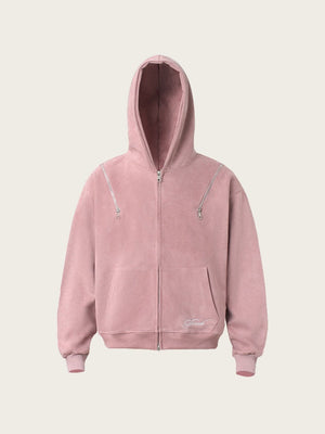 Neutral wear Zipper decoration Solid Color Sweatshirts&Hoodies