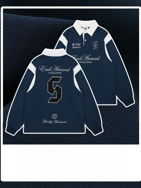 Liber Autumn Men's Letter Polo Shirts
