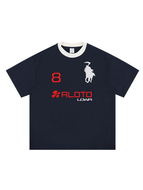 Liber Summer Men's Printed Letter T-shirts