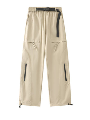 Liber Spring Men's Pocket decoration Solid Color Cargo Trousers