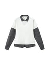 Liber Autumn Neutral wear Fake two pieces Letter Polo