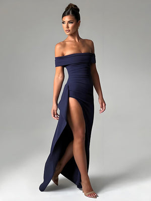 Liber Summer Women's Backless Solid Color Maxi Dresses