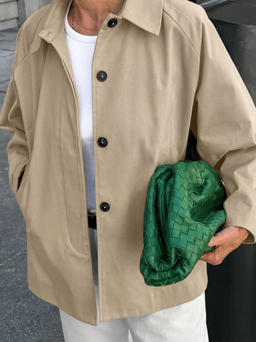 Liber Autumn Women's Trench Coats Solid Color Jackets