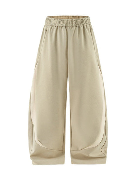 Liber Autumn Neutral wear Color matching Solid Color Pants