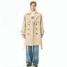 Black Khaki Multiple pockets Mid-length Trench Coats